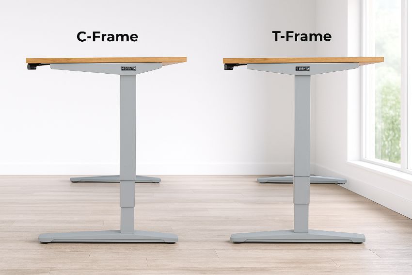 Khung chân và cơ chế nâng của bàn nâng hạ