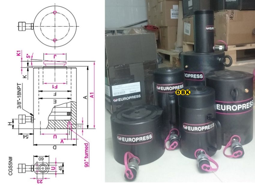 Các loại kích 100 tấn phổ biến