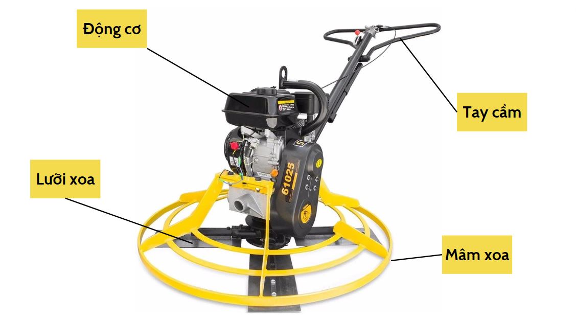 Cấu tạo máy xoa nền bê tông