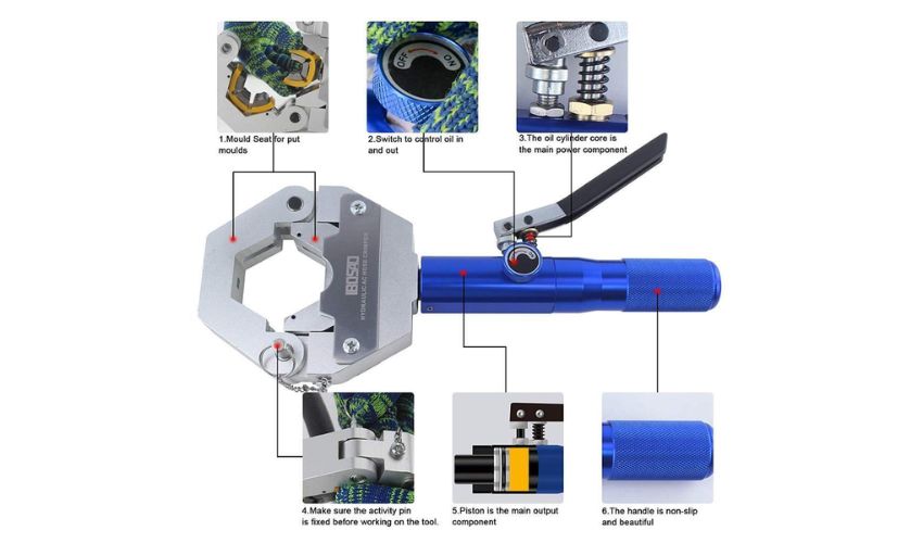 Cấu tạo máy bấm ống thủy lực mini