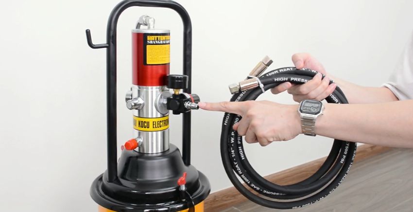 Hướng dẫn lắp đặt máy bơm mỡ bằng hơi 2