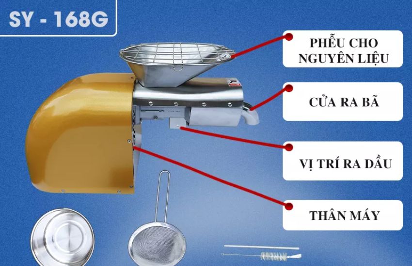 Đặc điểm máy ép dầu lạc Yamafuji SY-168G