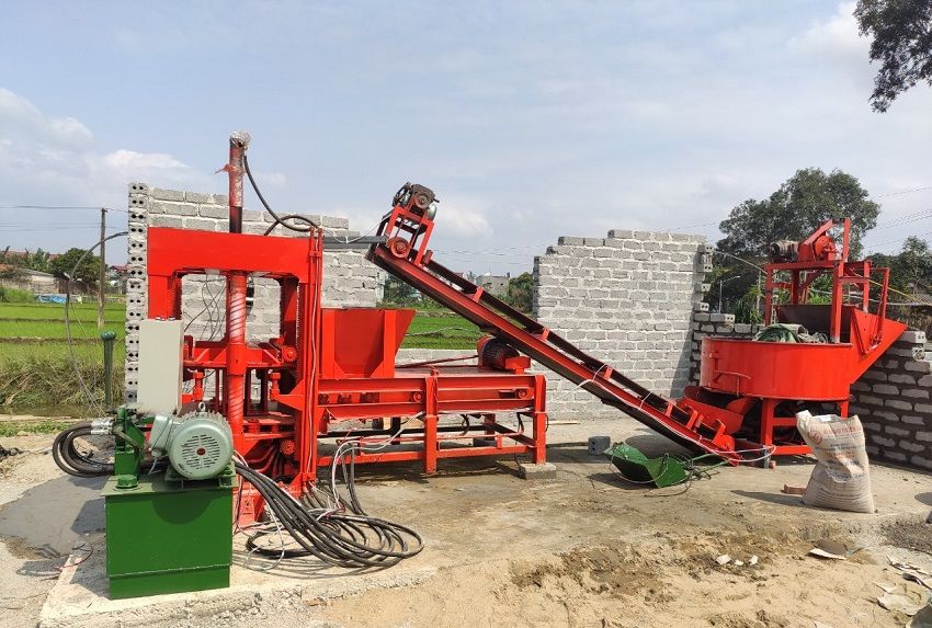 Cách vận hành máy ép gạch bê tông bán tự động 2