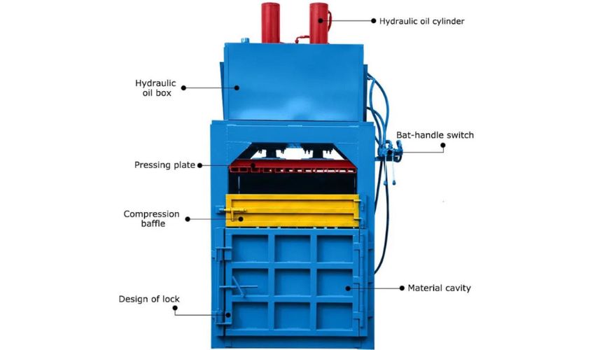 Cấu tạo máy ép kiện hàng thủy lực