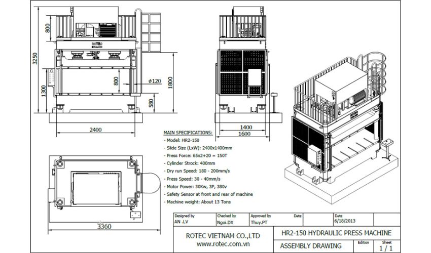 Cấu tạo của máy ép kiện thủy lực