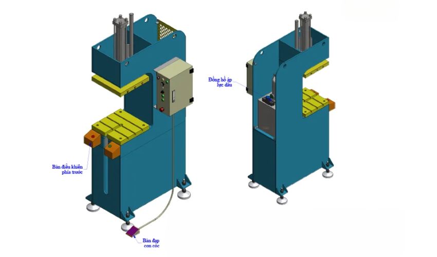 Nguyên lý hoạt động của máy ép thuỷ lực chữ C