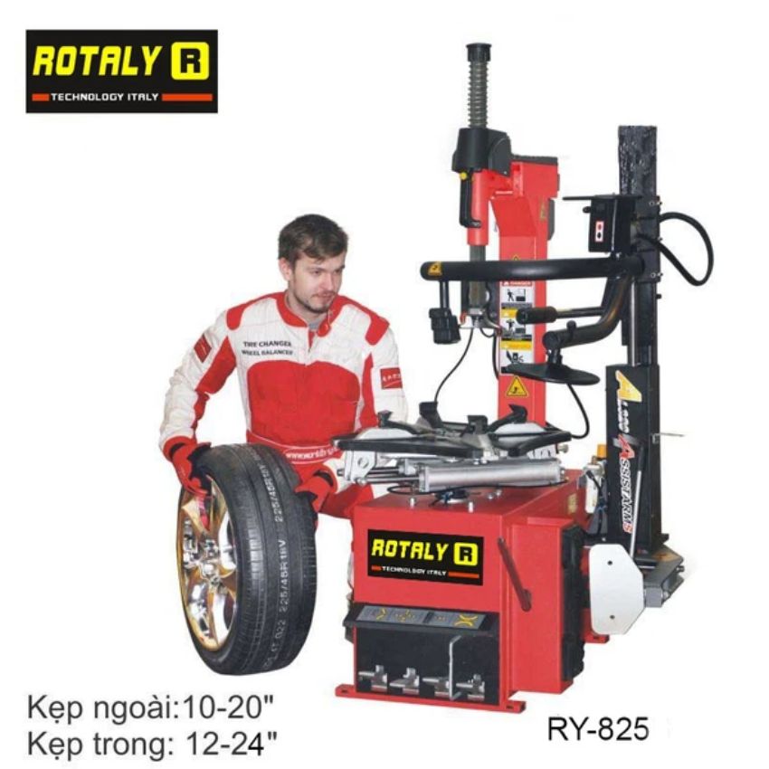 Đặc điểm của máy ra vào lốp, máy tháo vỏ xe con Rotaly Ry-825