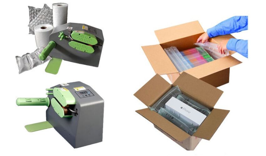 Máy bơm thổi túi khí chèn hàng cho doanh nghiệp