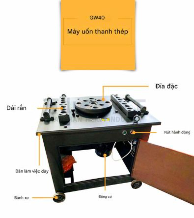 Máy uốn sắt thép GW40 3