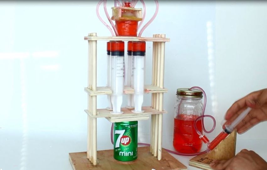 Bước 1: Tạo bệ đứng cho máy nén