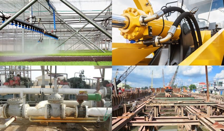 Ứng dụng của ống thủy lực 3/4 inch