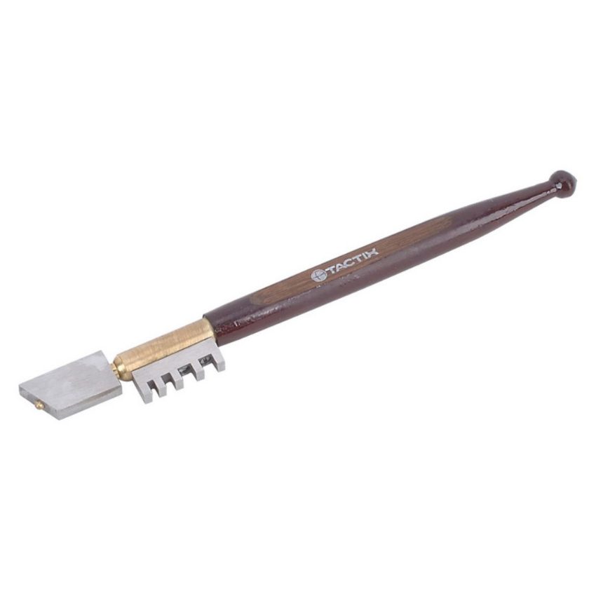 Dao cắt kính mũi kim cương Tactix cán gỗ 180mm