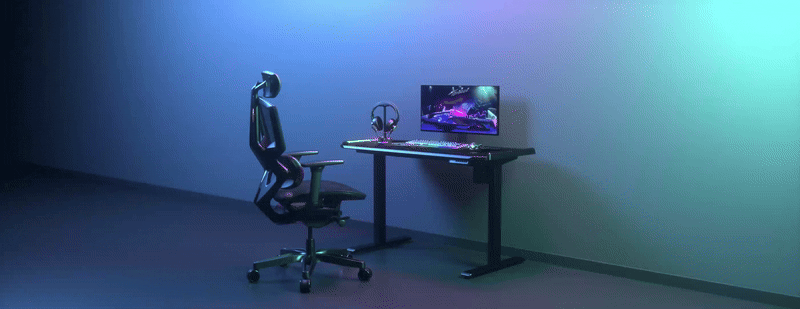 Bàn Nâng Hạ Gaming Màu Đen 7