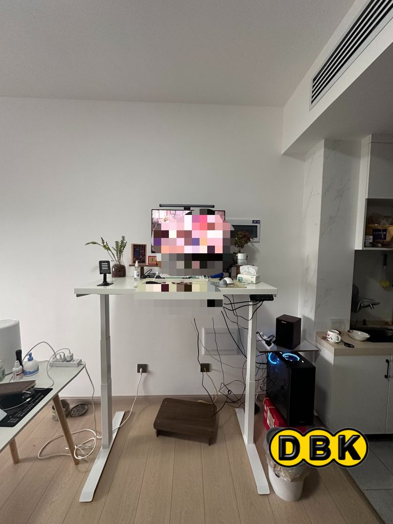 Chân Bàn Nâng Hạ Màu Trắng 5