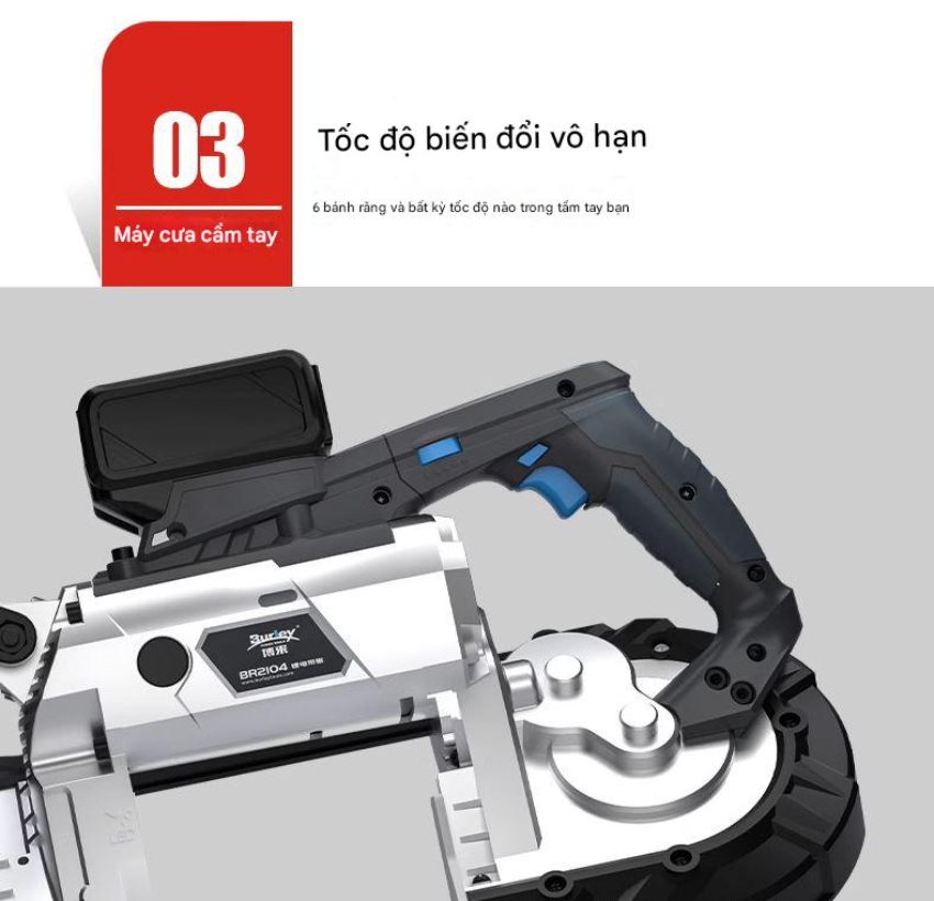 Tính năng ưu việt của máy cưa vòng cầm tay dùng pin DBK BR2104M 2