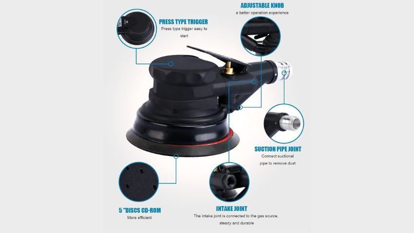 Cấu tạo chung của máy đánh bóng 5 inch RONGPENG RP7330