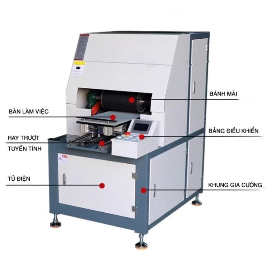 Cấu tạo của máy đánh bóng gương và tạo sọc Hairline DBK-X600