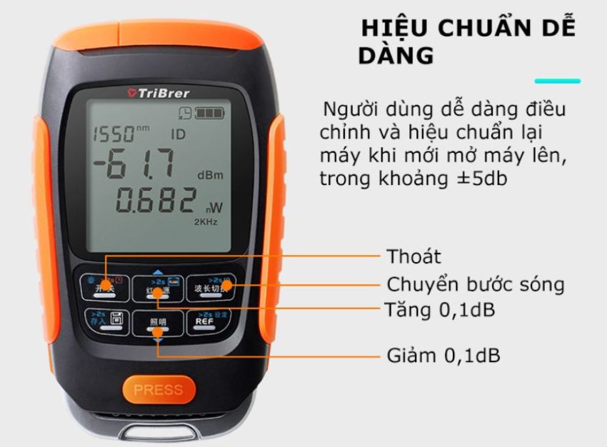 Ưu điểm trong thiết kế của máy đo công suất quang Tribrer APM50 1
