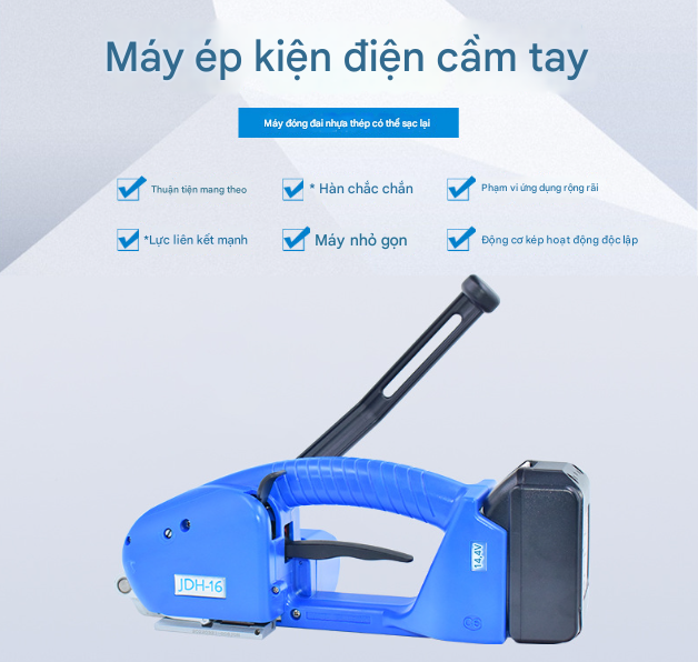 Thông số kỹ thuật máy đóng đai chạy pin JDH-16