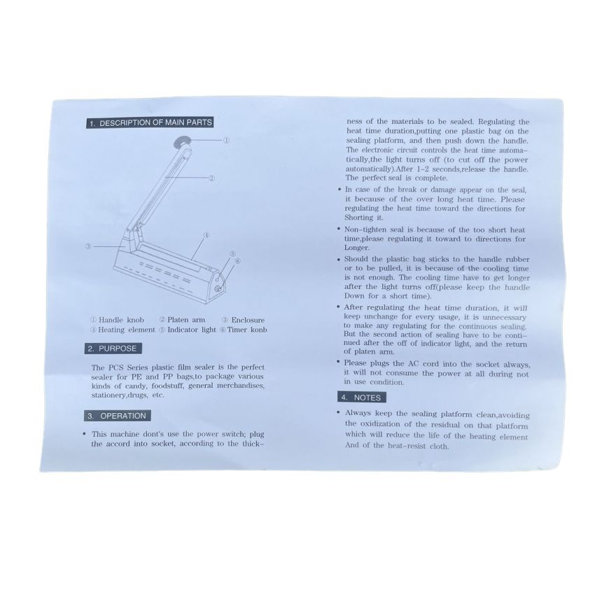 Đặc điểm nổi trổi của máy hàn túi dập tay PCS-400A