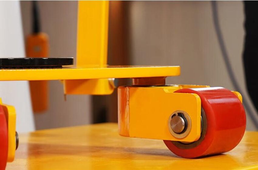 Bánh xe PU xoay 360 độ bền bỉ trên rùa chuyển hàng 3 tấn WTM3T