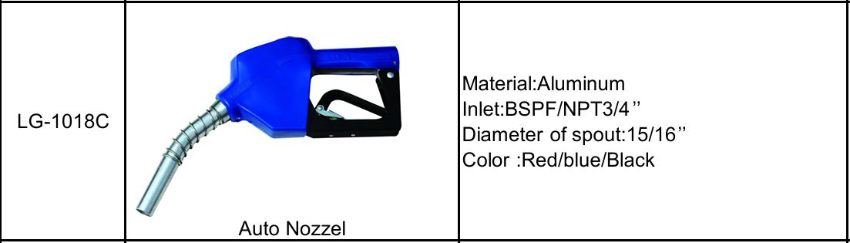 Thông số kỹ thuật của cò bơm bằng nhôm LG-1018C