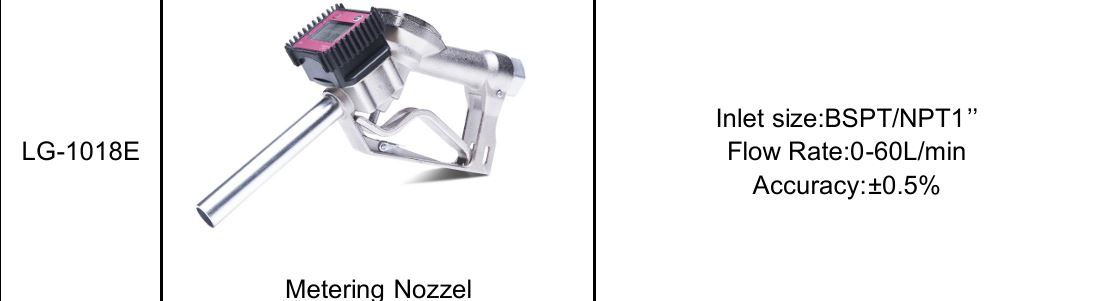 Cò bơm có hiển thị lưu lượng LG-1018E có thông số như thế nào?