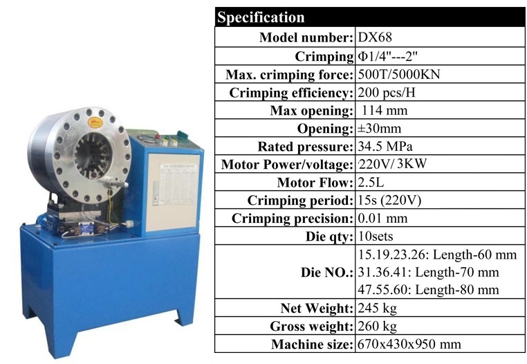 Máy ép tuy ô thủy lực DBK DX68 1