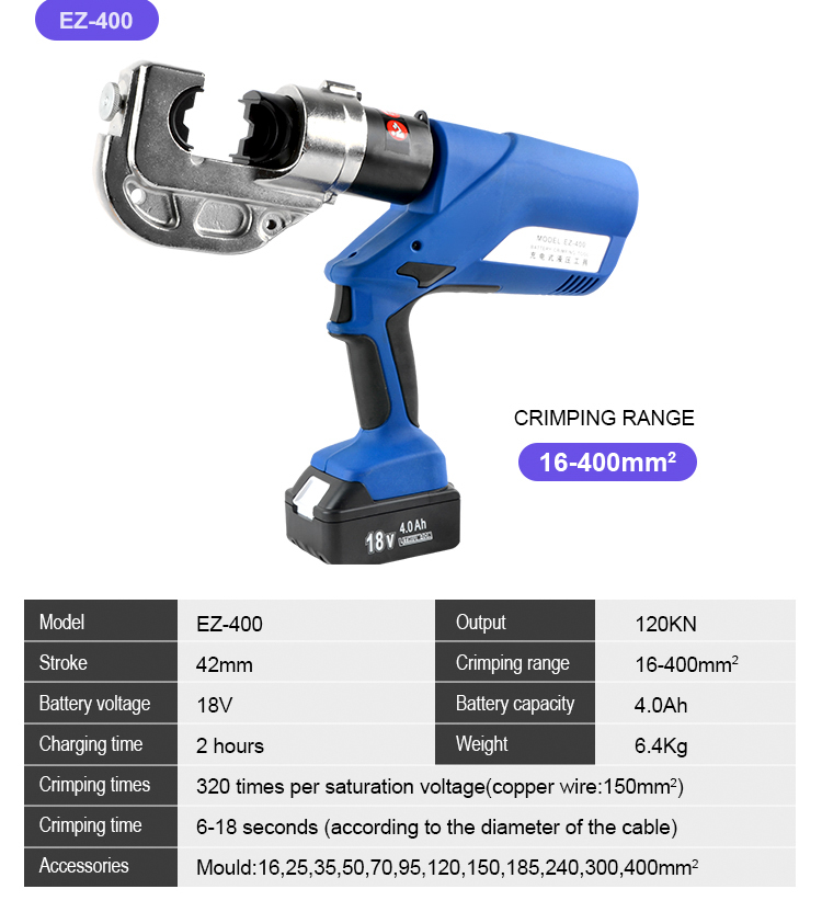 kìm bấm cos thủy lực DBK EZ-400 3