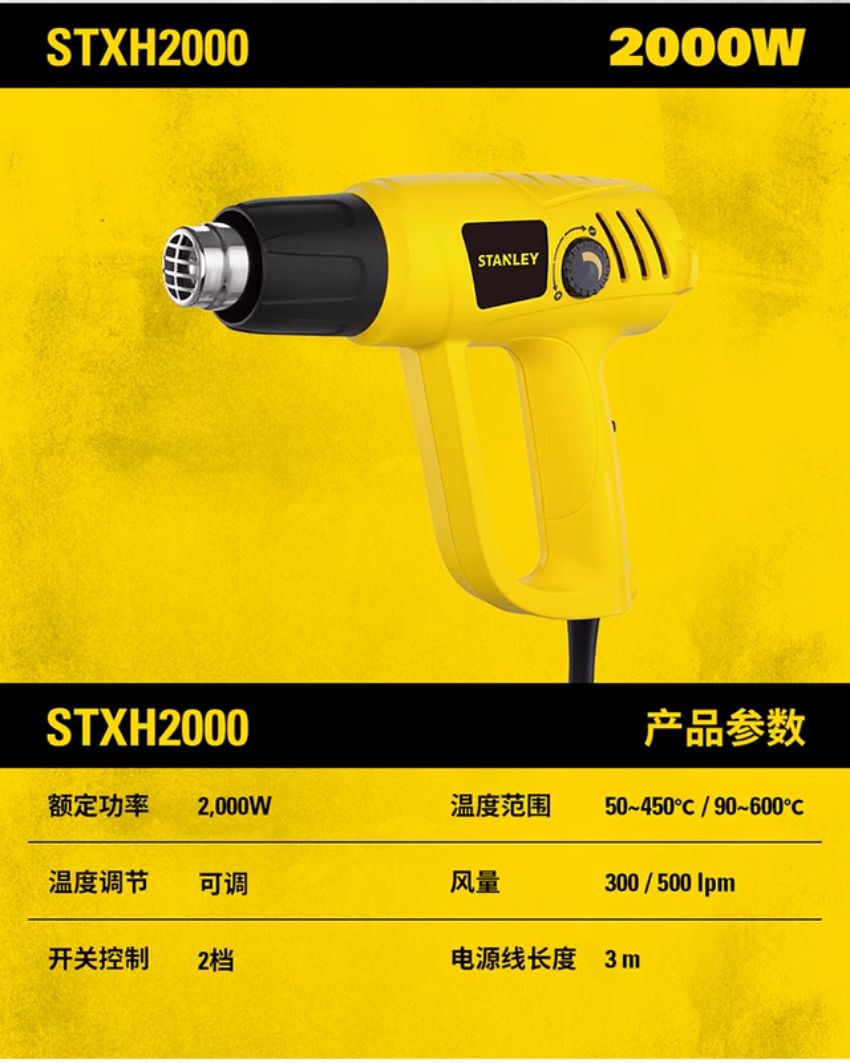 Thông số kỹ thuật máy khò màng co STANLEY STEL 670