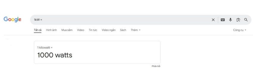 Cách quy đổi kW sang W đơn giản nhất