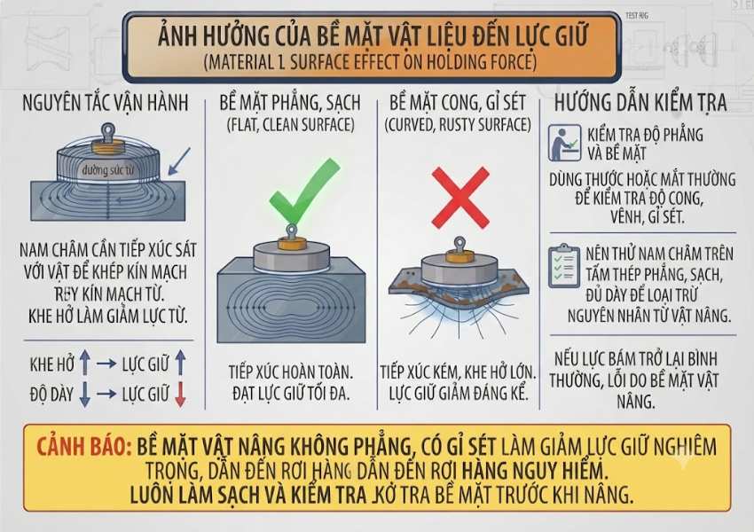 Bề mặt thép không còn phẳng