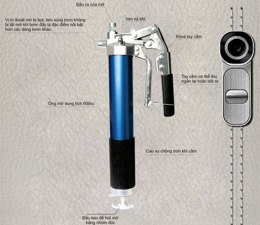 Bơm mỡ cầm tay mini 2