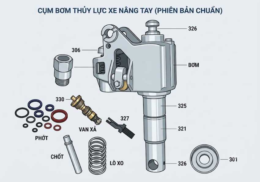 Bơm thủy lực xe nâng tay