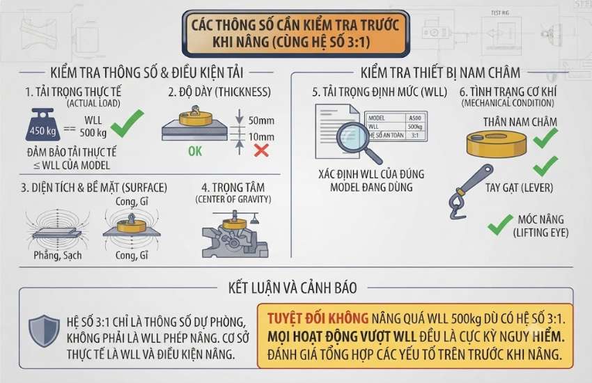 Các thông số cần kiểm tra cùng hệ số 31