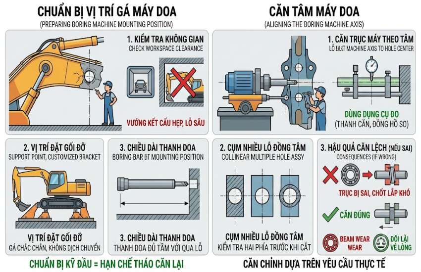 Căn tâm máy doa