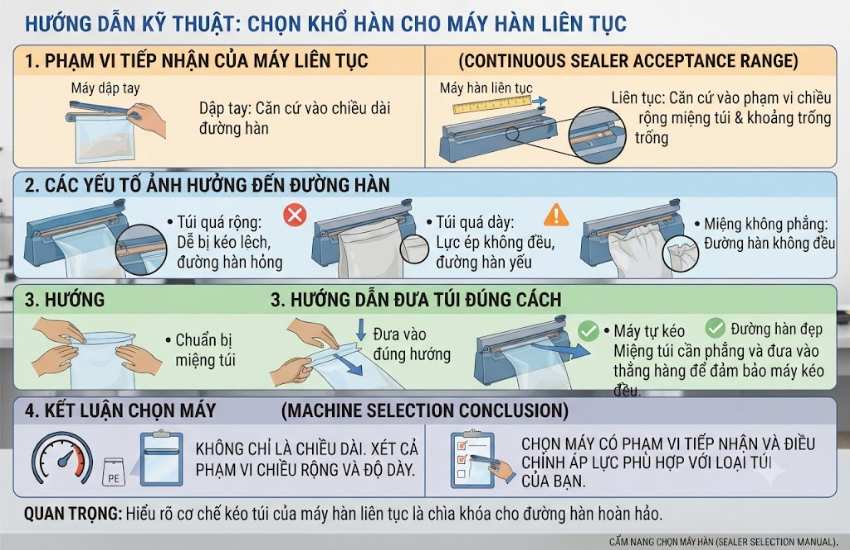Chọn khổ hàn cho máy hàn liên tục