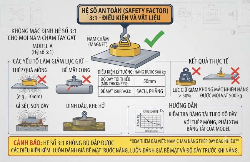 Hệ số 31 không quyết định khả năng nâng mọi loại thép