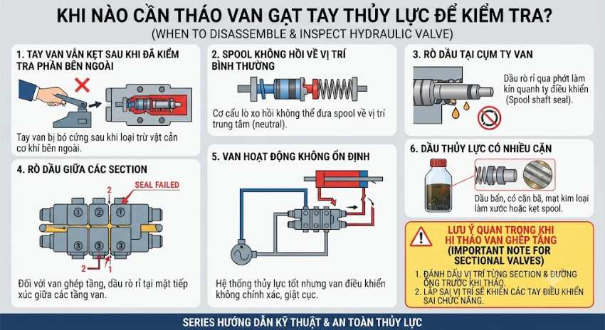 Khi nào cần tháo van để kiểm tra