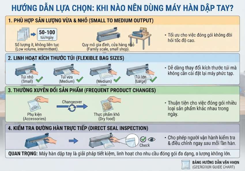 Khi nào dùng máy hàn dập tay?