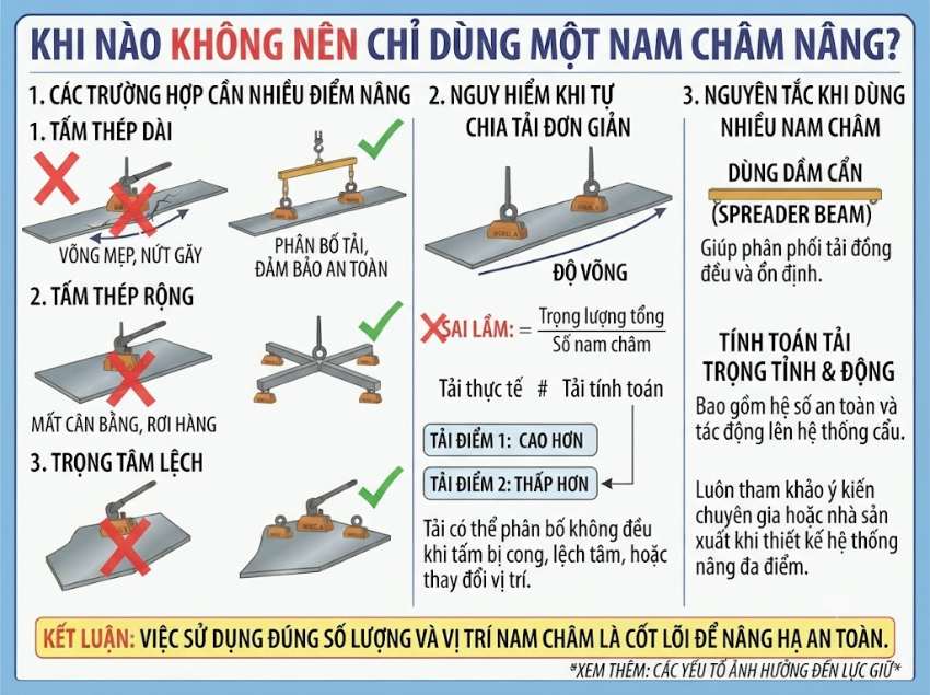 Khi nào không nên chỉ dùng một nam châm?