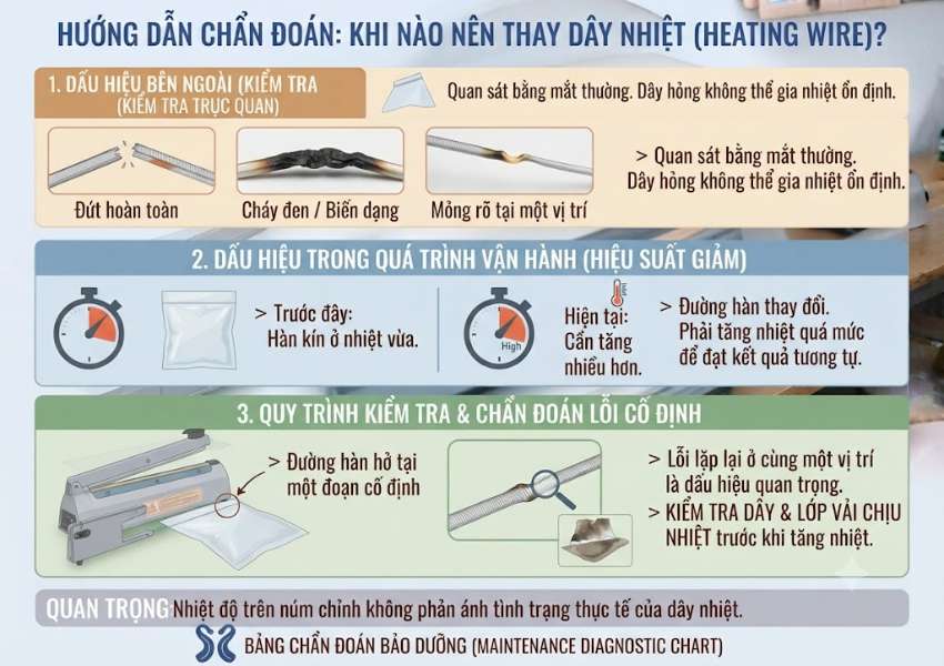 Khi nào nên thay dây nhiệt máy