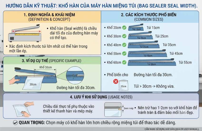 Khổ hàn của máy hàn miệng túi là gì?
