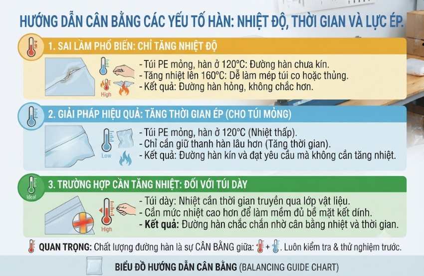 Không phải cứ tăng nhiệt là đường hàn chắc hơn