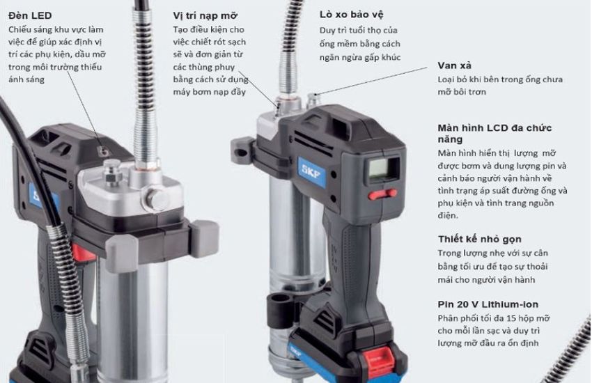 Máy bơm mỡ bò bằng pin 2