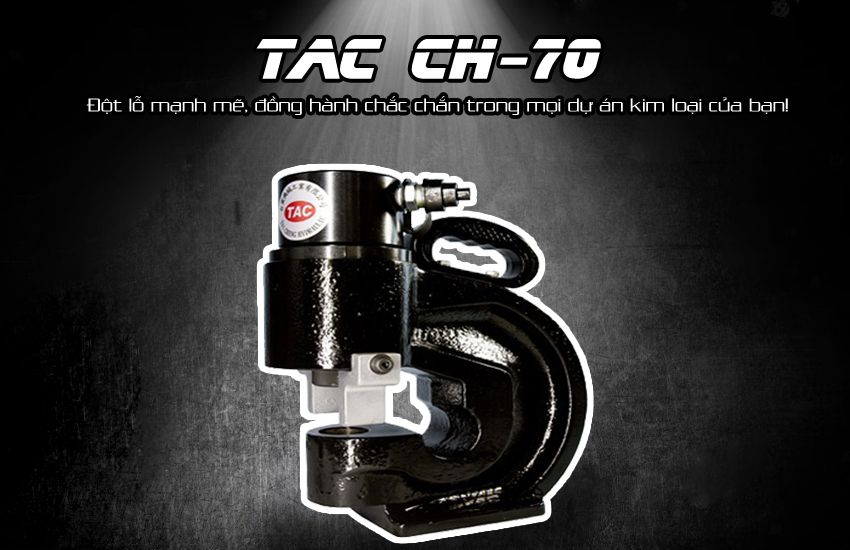 Máy đột lỗ thủy lực 1 chiều 3/8-3/4 inch TAC CH-70 4