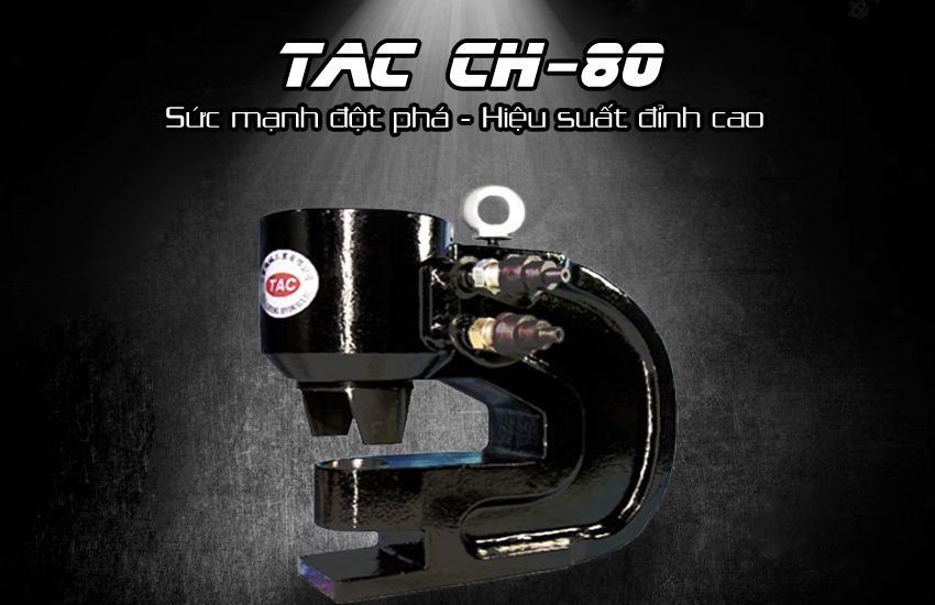 Máy đột lỗ thủy lực 2 chiều phi 16-25 mm TAC CH-80 4