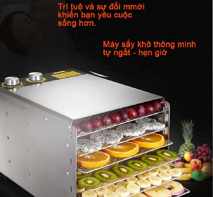 Giới thiệu sản phẩm máy sấy 6 khay