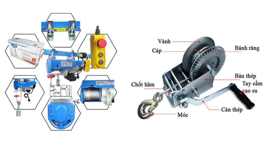 Máy tời hộp số 4