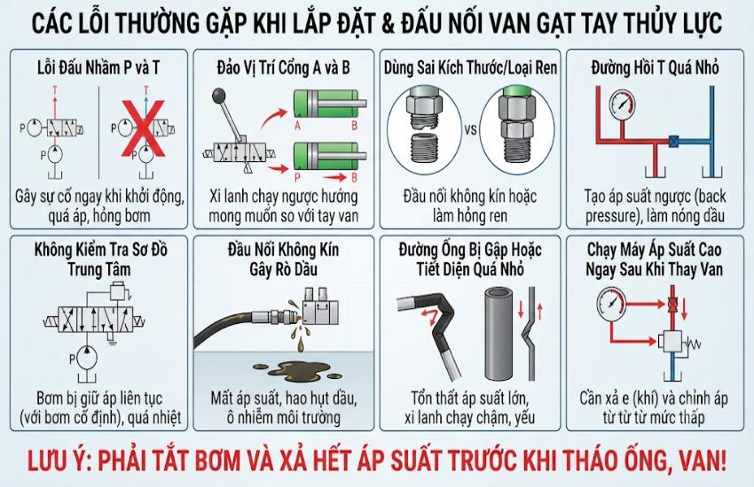 Những lỗi thường gặp khi đấu van